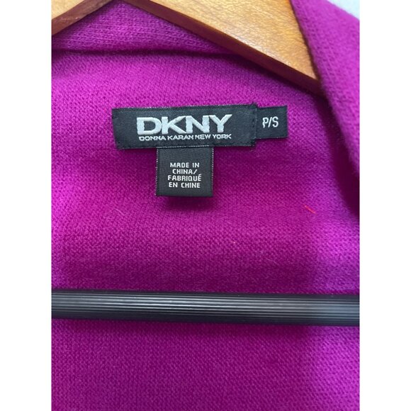 DKNY Womens Open Front Cardigan P/S Purple Wool and cashmere. - Picture 6 of 13